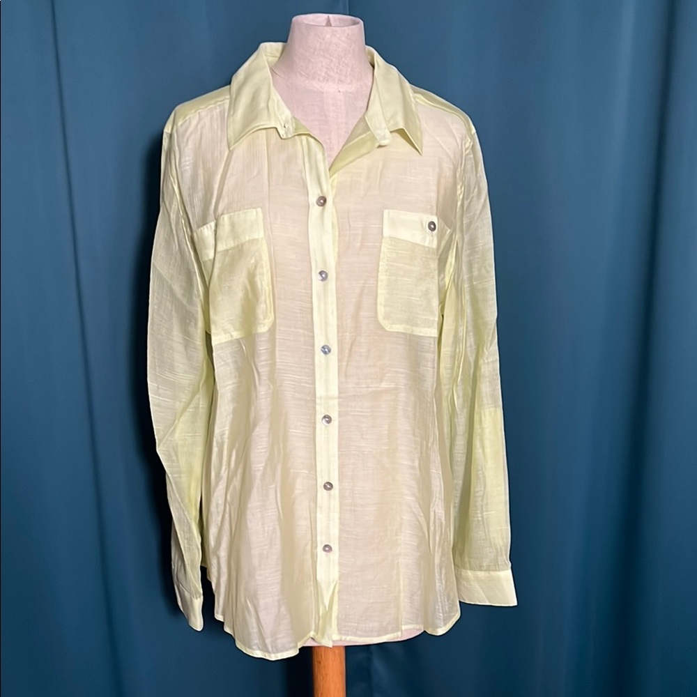 Chico's Yellow Button Down Shirt
